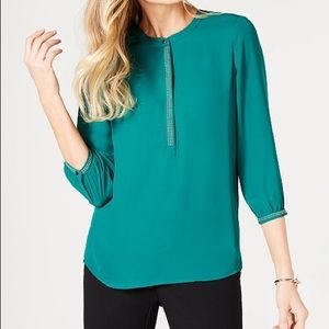 Pleated-Back Blouse